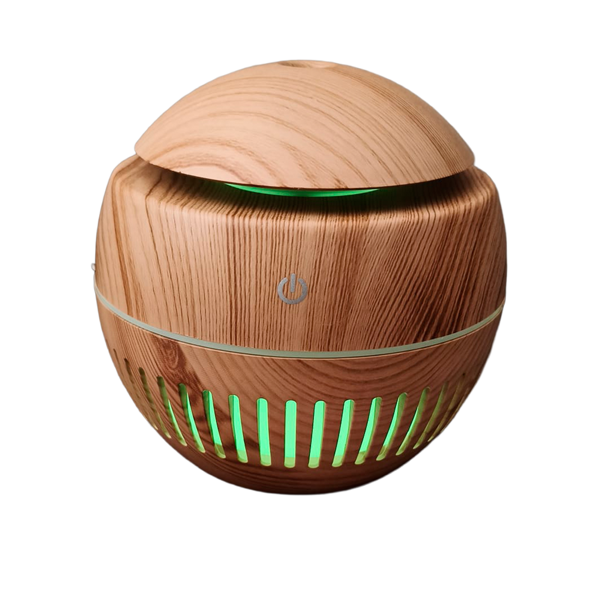 Humidificador Bola con rayas efecto Madera Clara