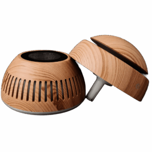 Humidificador Bola con rayas efecto Madera Clara