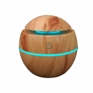 Humidificador bola efecto madera clara