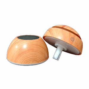 Humidificador bola efecto madera clara