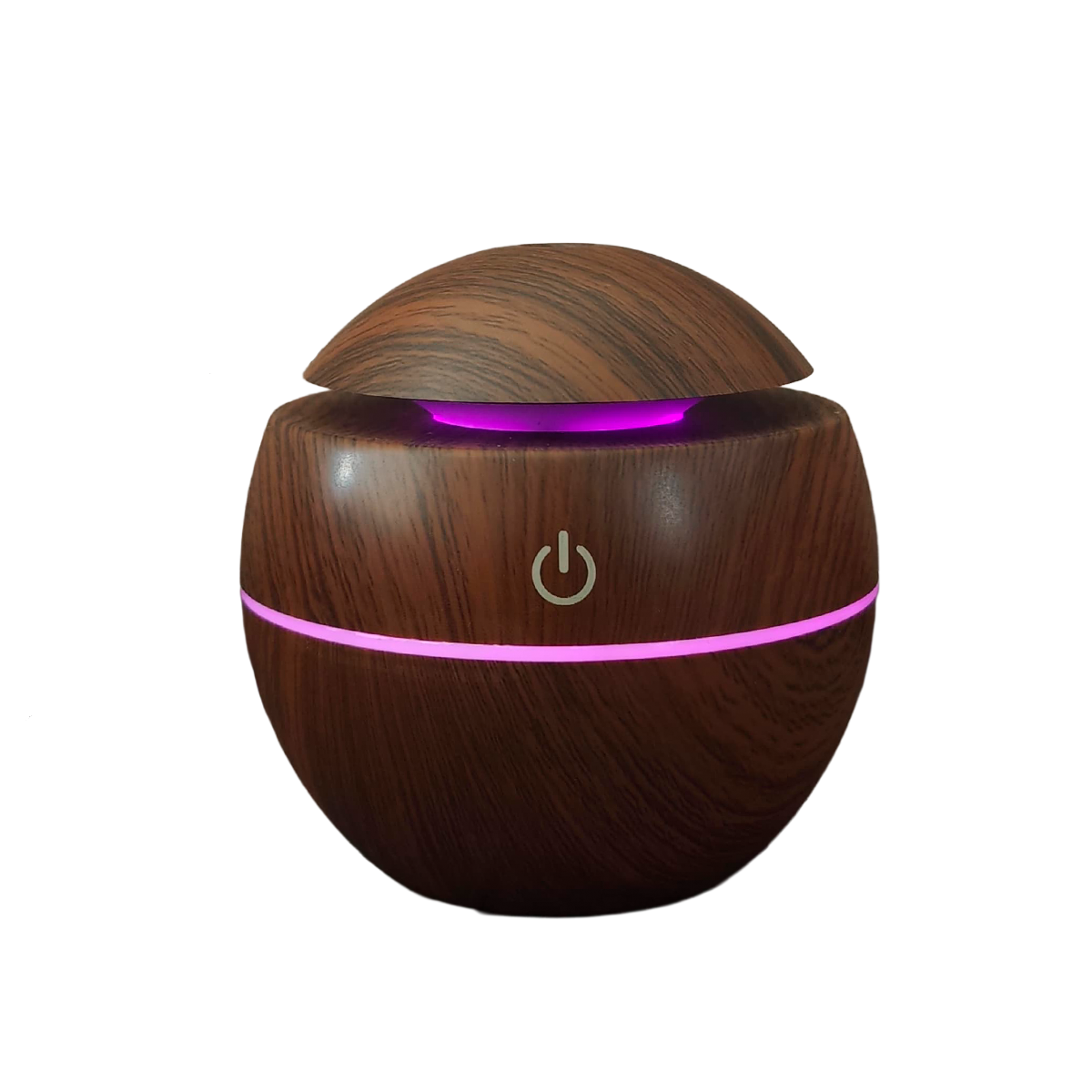 Humidificador bola efecto madera oscura