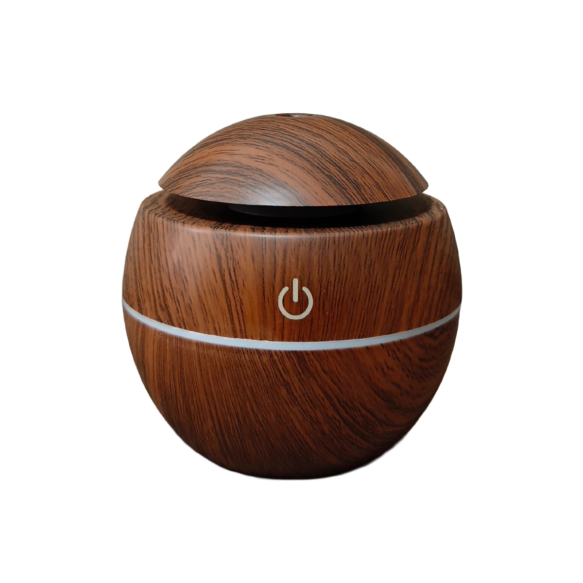 Humidificador bola efecto madera oscura