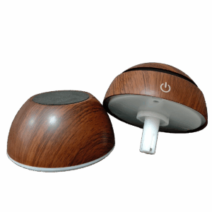 Humidificador bola efecto madera oscura