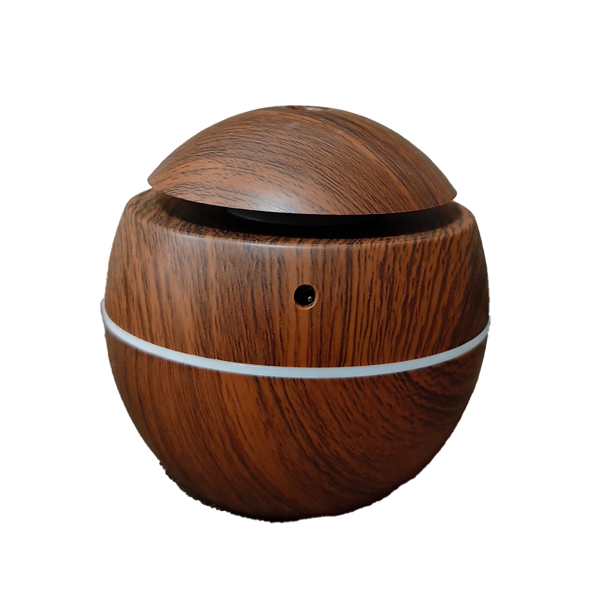 Humidificador bola efecto madera oscura